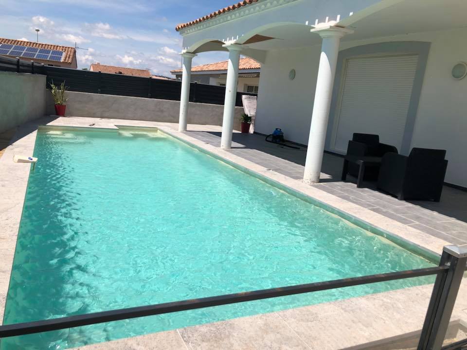 Piscine en béton projeté
