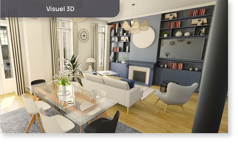 Architecte d'intérieur à Toulouse : projection 3D du résultat après travaux