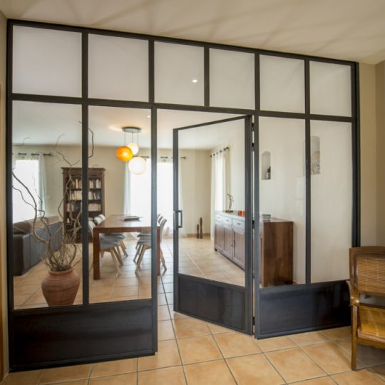 verriere battante en fer design maison